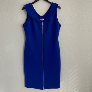 Royal blue poly/spandex dress